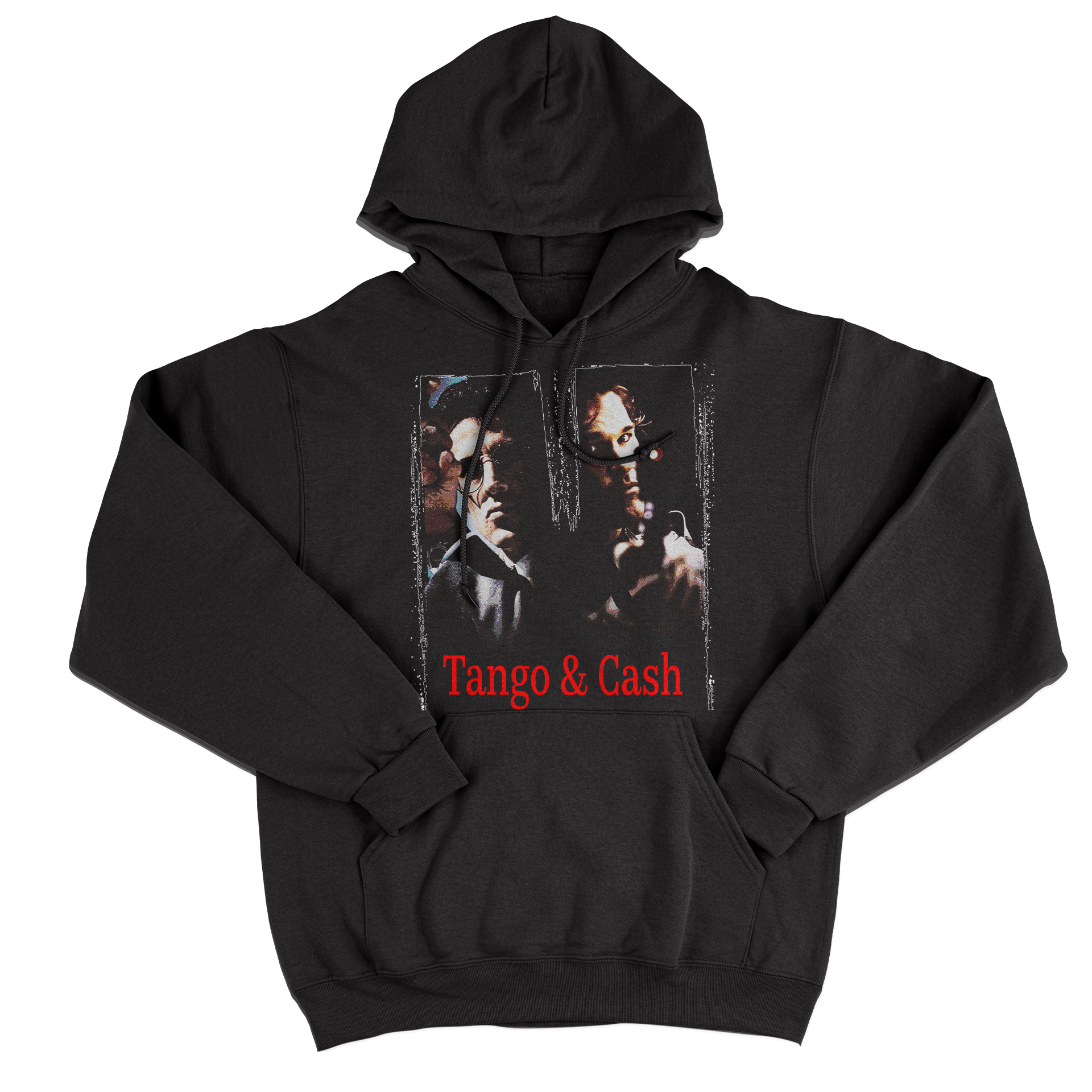 FELPA CAPPUCCIO CUC TANGO & CASH Cult Film Anni 90 vintage Stallone e Russell Nera M [IMGKEY:BLA:M:1]