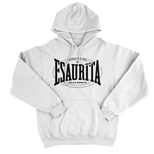 FELPA CAPPUCCIO CUC Esaurita dalla Nascita maglia ispirazione sportiva Bianca M [IMGKEY:WHI:M:1]