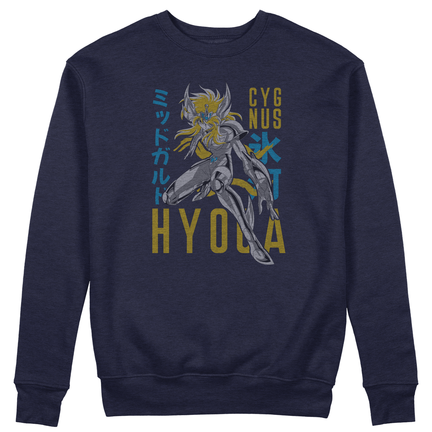 FELPA GIROCOLLO CIGNO HYOGA anime manga cult Blu #chooseurcolor