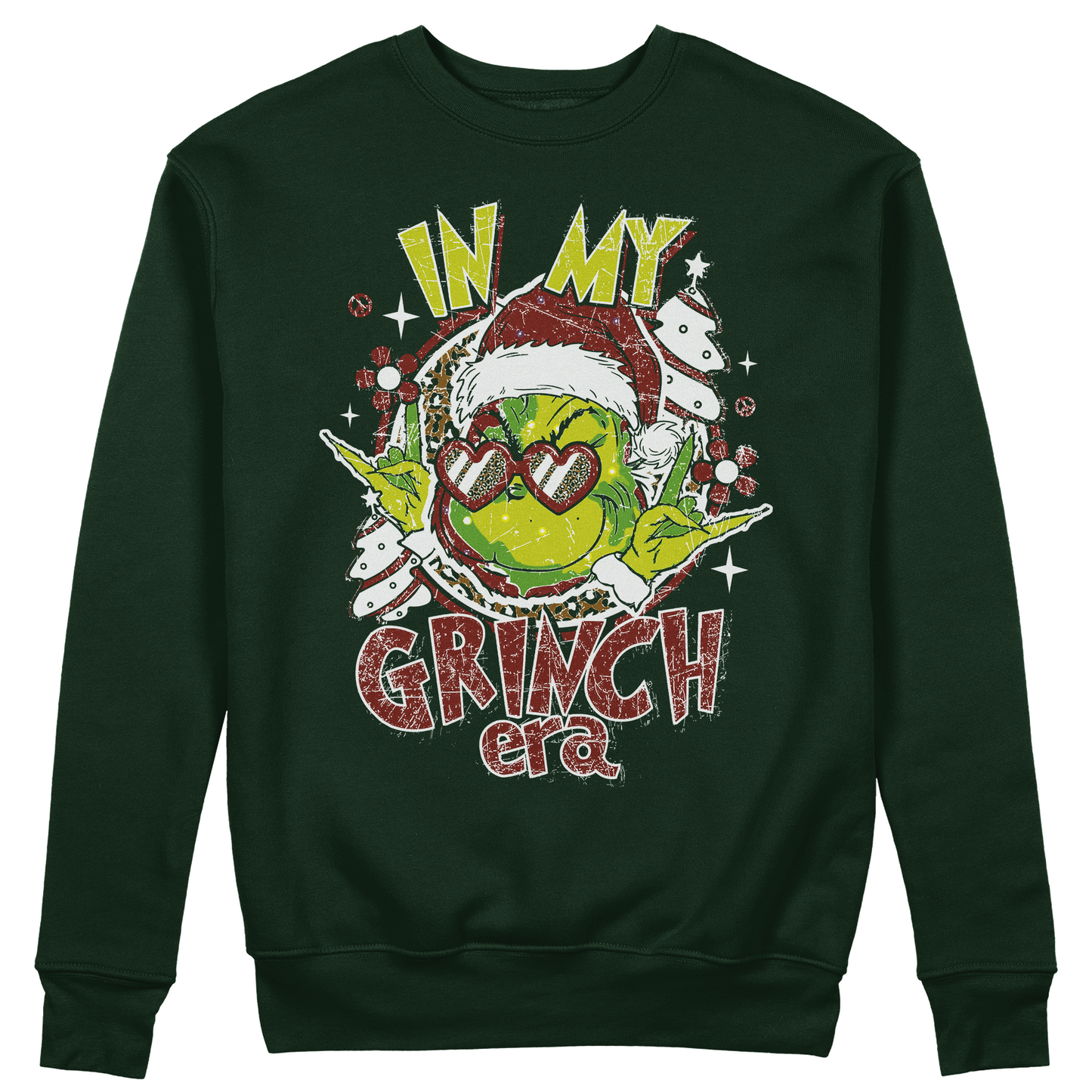 FELPA GIROCOLLO IN MY GRINCH ERA natale divertente BOT #chooseurcolor
