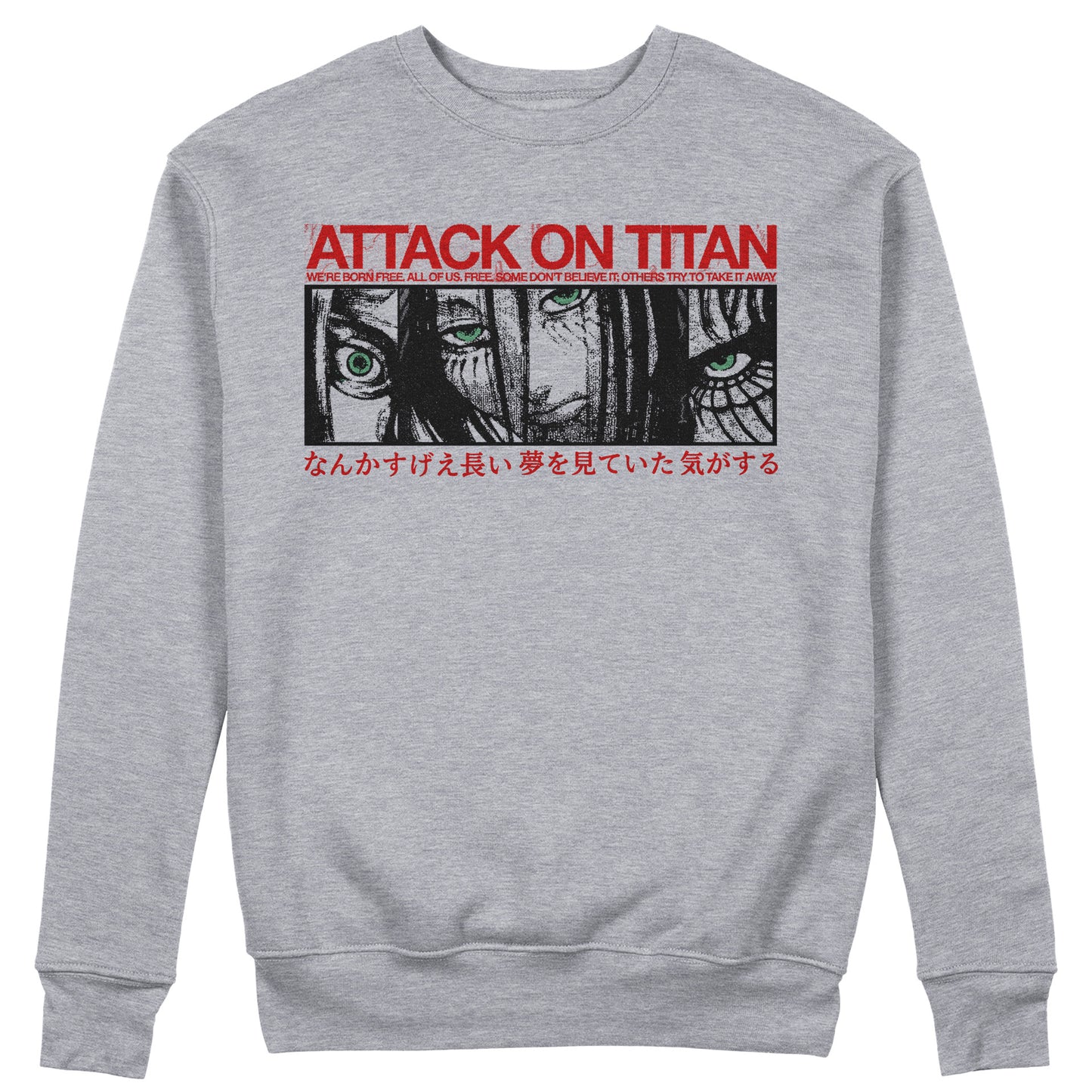 FELPA GIROCOLLO Eren’s Long Dream anime manga cult AOT attack on titan Grigio #chooseurcolor