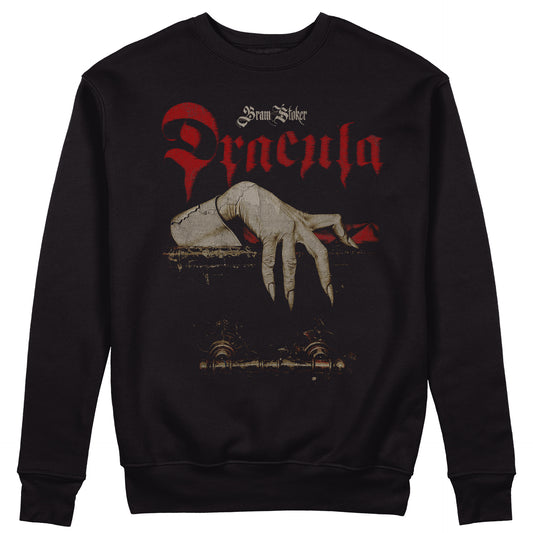 FELPA GIROCOLLO Dracula Mano Love story gotica cult letteratura Nera #chooseurcolor