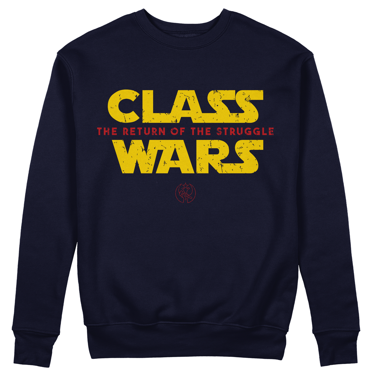 FELPA GIROCOLLO CUC CLASS WARS the return of the struggle lotta di classe Blu M [IMGKEY:NAV:M:1]