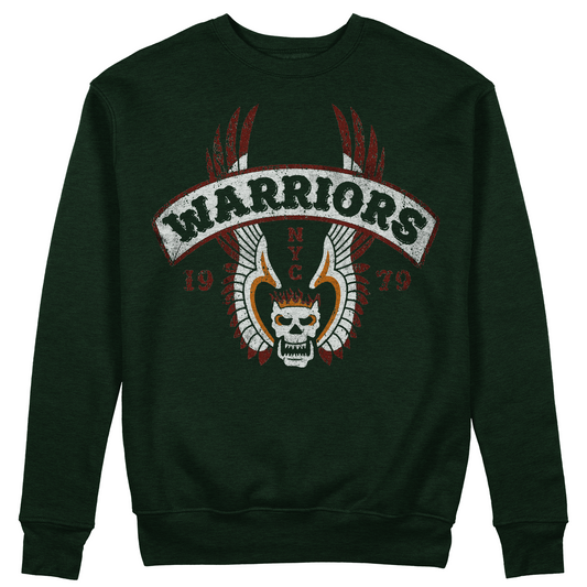 FELPA GIROCOLLO CUC THE WARRIORS i Guerrieri della Notte NY 1979 Grunge Verde Bottiglia M [IMGKEY:BOT:M:1]