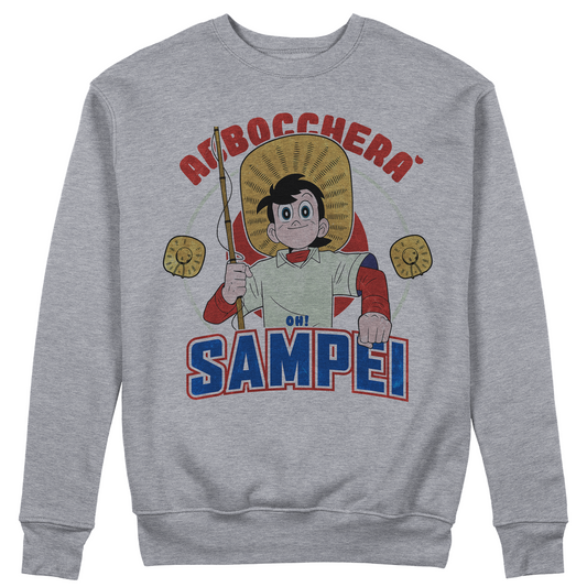 FELPA GIROCOLLO CUC Abboccherà Sigla Sampei cartoon anni 80 pesca Grigio M [IMGKEY:GRE:M:1]