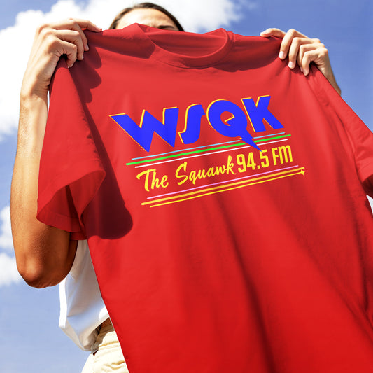 T-SHIRT Radio Stranger WSQK anni 80 cult Rocking Robin Rossa #chooseurcolor