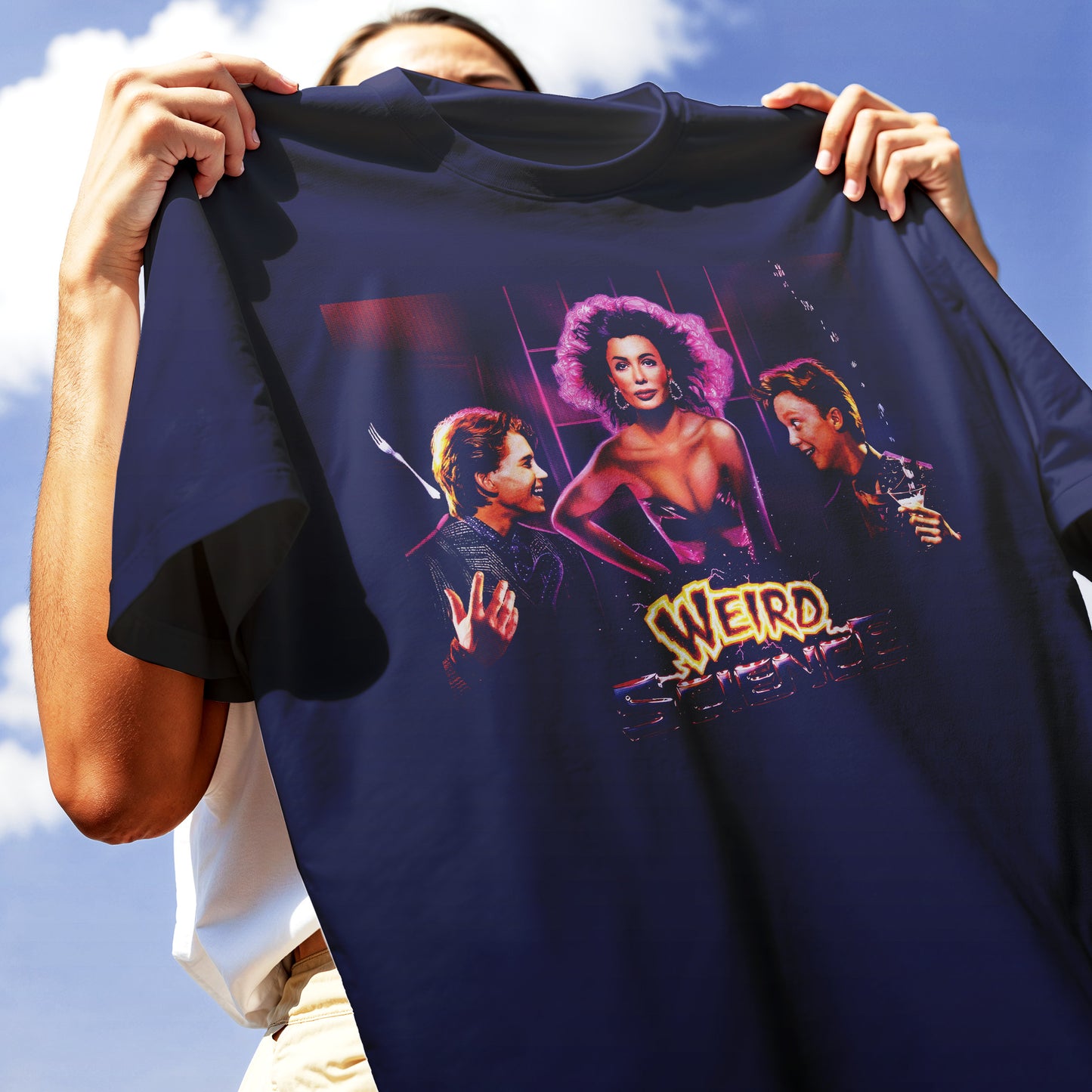 T-SHIRT UNA DONNA ESPLOSIVA cult anni 80 fantascienza Blu #chooseurcolor