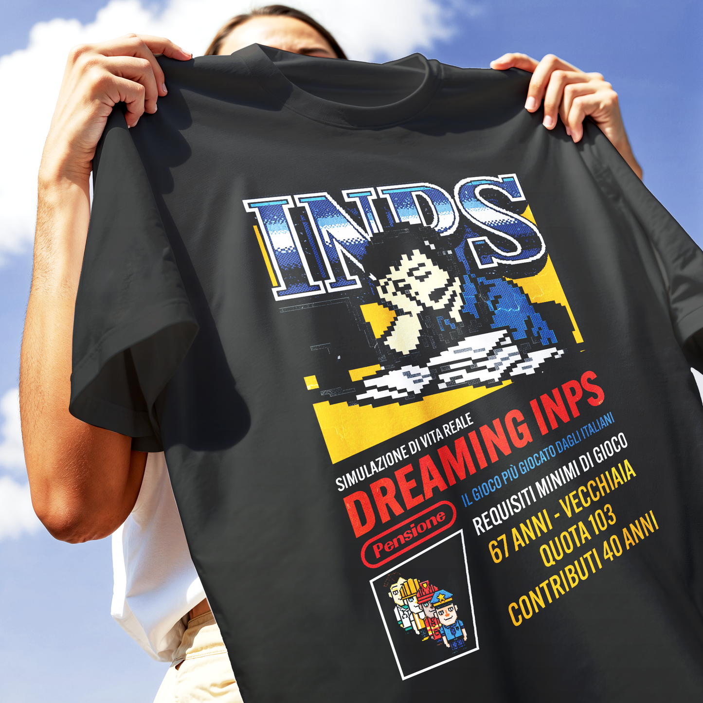 T-SHIRT CUC INPS Gioco per i prossimi anni Pensione Nera M [IMGKEY:BLA:M:3]