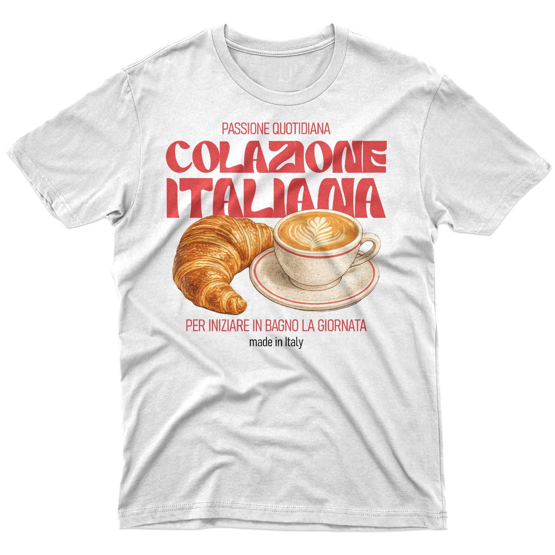 T-SHIRT CUC COLAZIONE ITALIANA per iniziare in bagno la giornata meme simpatica Bianca M [IMGKEY:WHI:M:1]