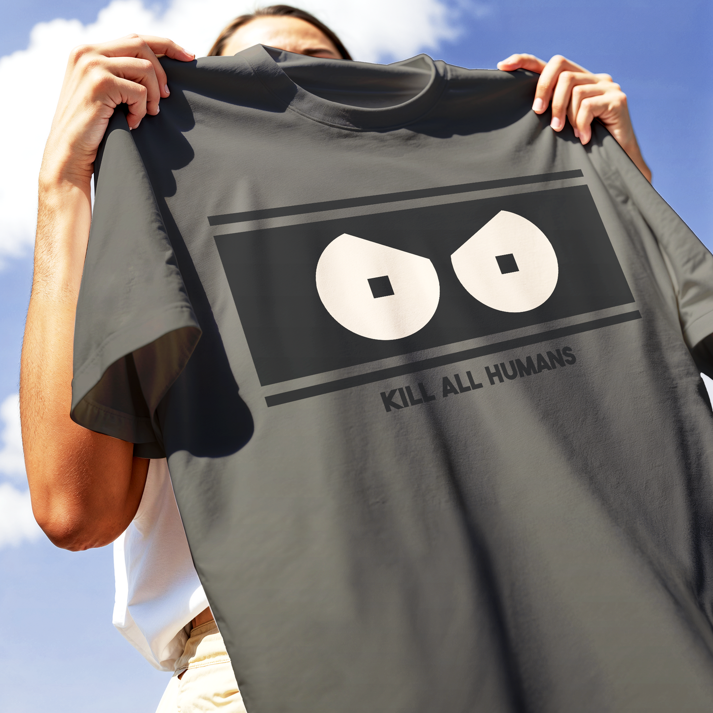 T-SHIRT CUC KILL ALL HUMANS Bender Robot CHA M [IMGKEY:CHA:M:2]