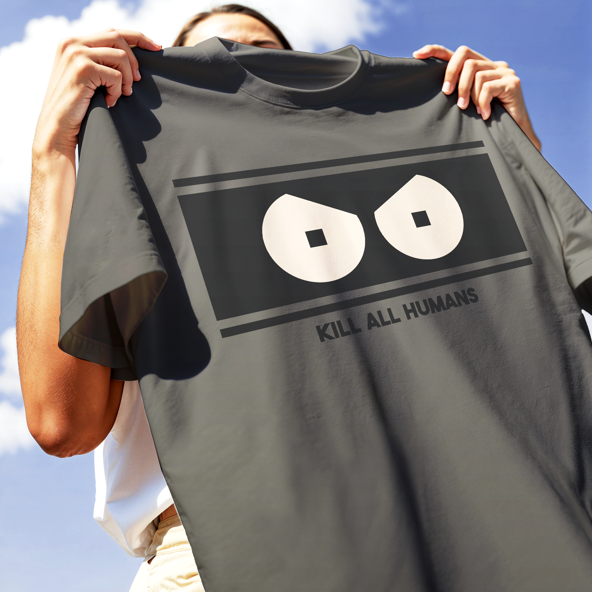 T-SHIRT CUC KILL ALL HUMANS Bender Robot CHA M [IMGKEY:CHA:M:2]