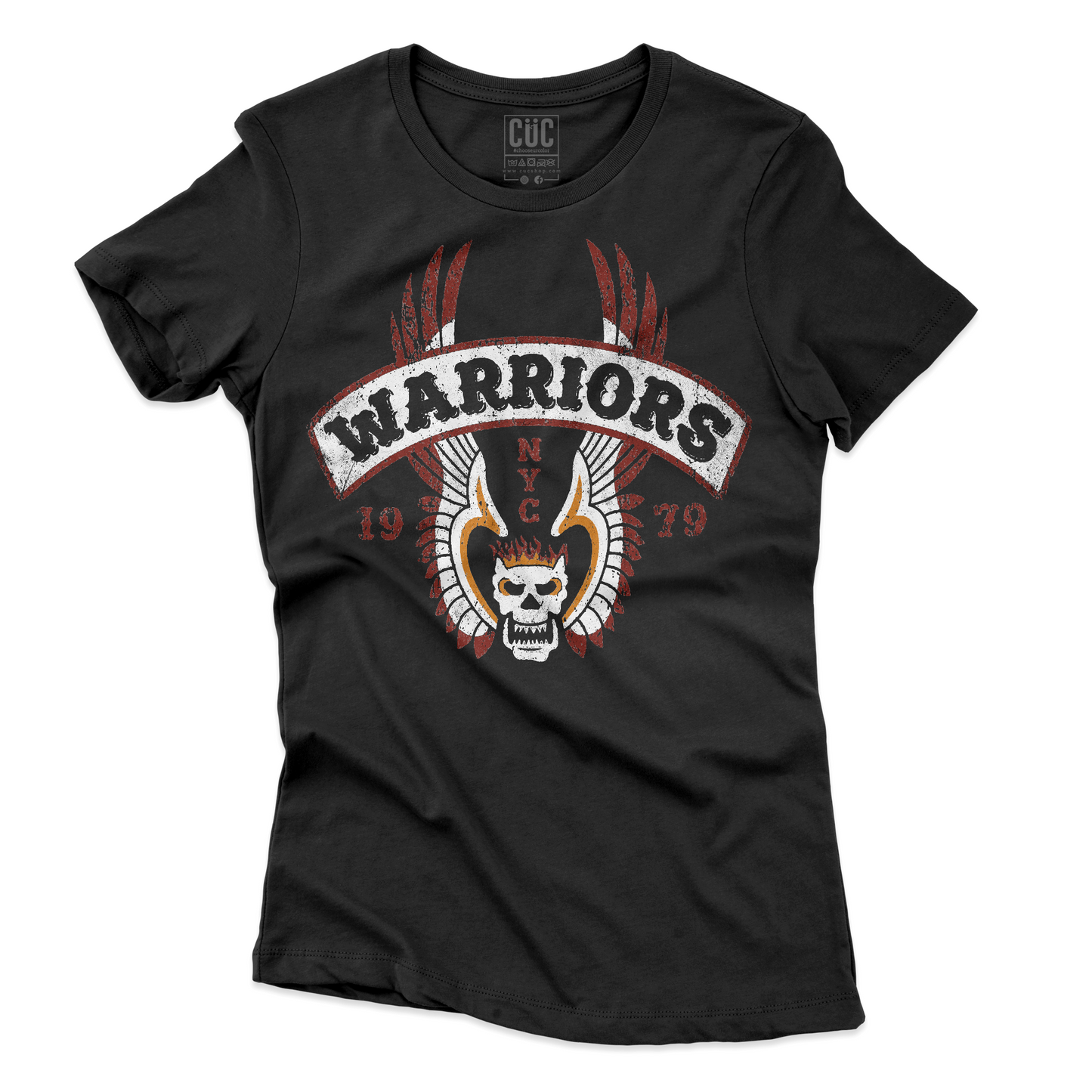 T-SHIRT CUC THE WARRIORS i Guerrieri della Notte NY 1979 Grunge Nera W [IMGKEY:BLA:W:3]