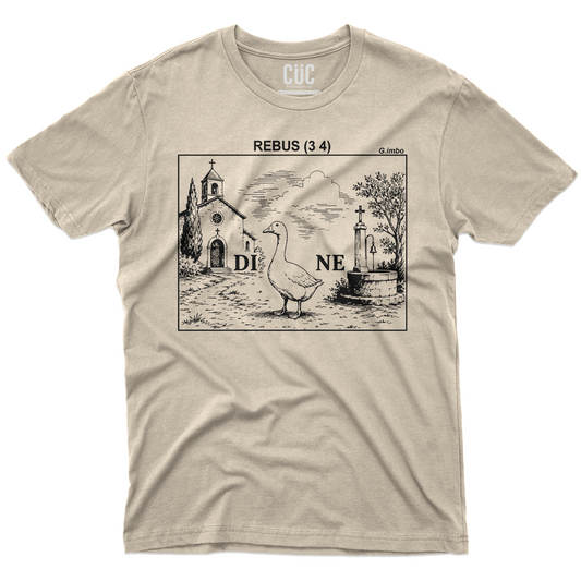 T-SHIRT CUC Rebus Irriverente Be stemmia Di Ne Settimana enigmistica Sabbia M [IMGKEY:SAN:M:1]