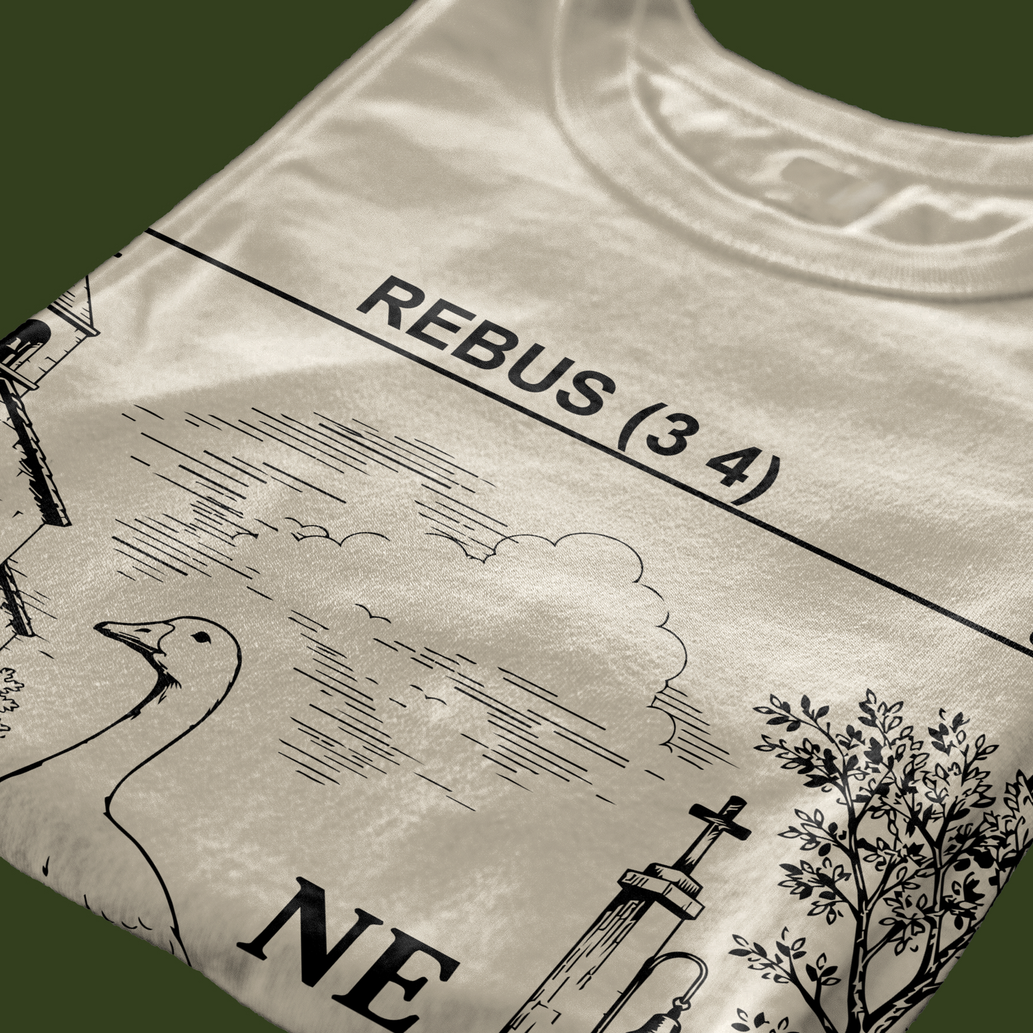 T-SHIRT CUC Rebus Irriverente Be stemmia Di Ne Settimana enigmistica Sabbia M [IMGKEY:SAN:M:4]