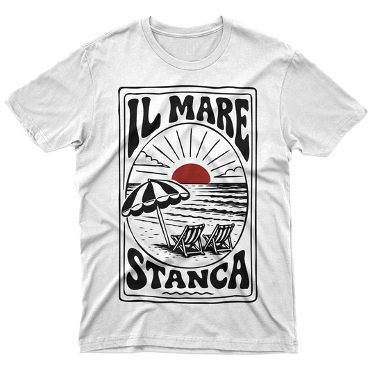 T-SHIRT CUC Il Mare Stanca detti popolari surf estate regalo divertente Bianca M [IMGKEY:WHI:M:1]