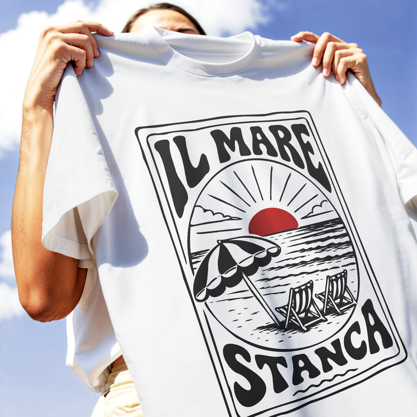 T-SHIRT CUC Il Mare Stanca detti popolari surf estate regalo divertente Bianca M [IMGKEY:WHI:M:2]