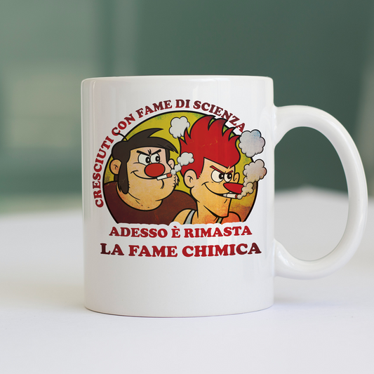 Tazza CUC Esplorando il Corpo umano Affamati di scienza fame chimica meme virale Bianca M [IMGKEY:WHI:M:1]
