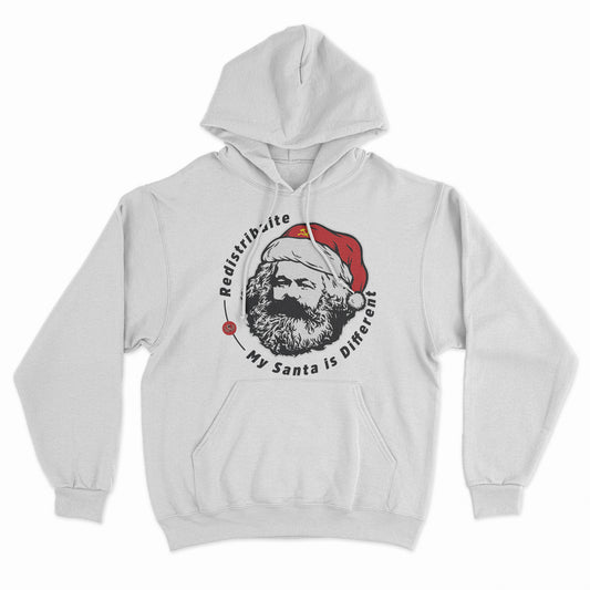 Felpa Cappuccio MY SANTA IS DIFERENT - Redistribuite Marxl #chooseurcolor
