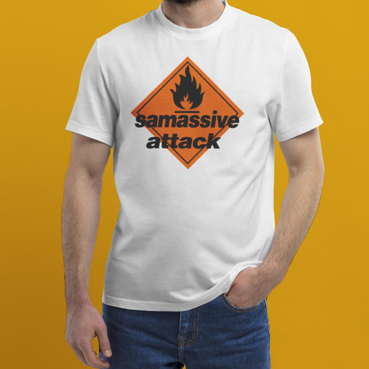 T-SHIRT SAMASSIVEATTACK Bianca [IMGKEY:WHI::2]
