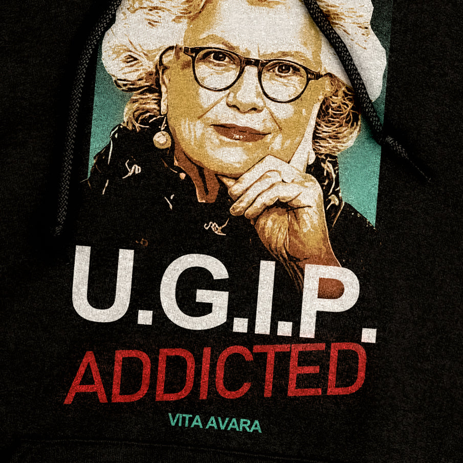 Felpa Cappuccio U.G.I.P DARK - Un Giorno In Pretura - Tv Cult #chooseurcolor