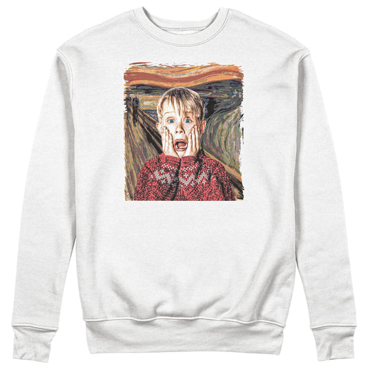 Felpa Girocollo HOME ALONE Munch- l'Urlo - Natale #chooseurcolor