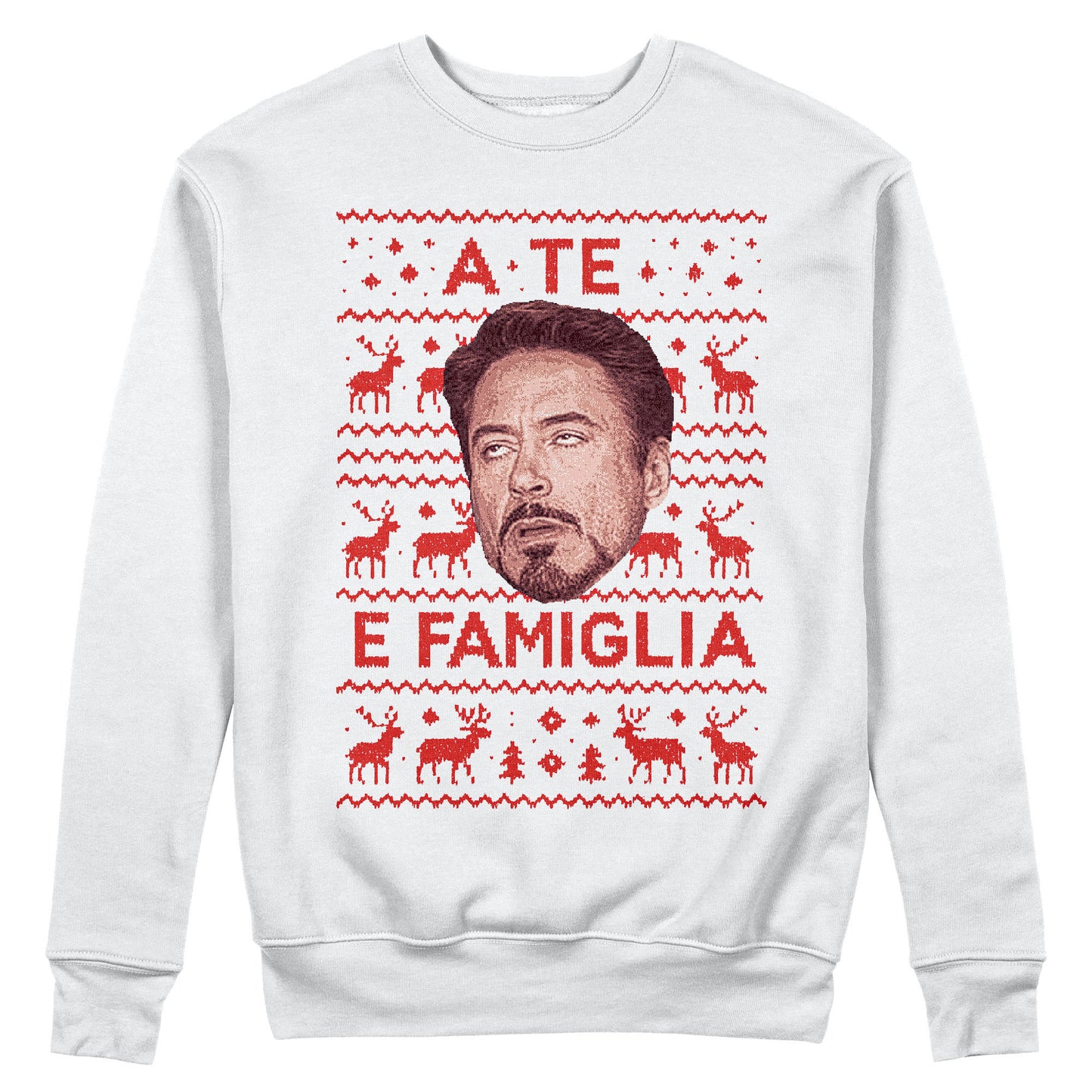 Felpa Girocollo  CUC A TE E FAMIGLIA - Natale - meme #chooseurcolor