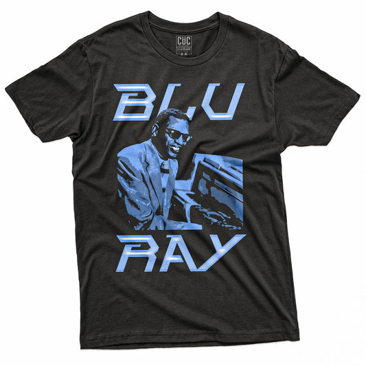 T-SHIRT BLU RAY - Divertente - Jazz Music - Ray Charles  #chooseurcolor