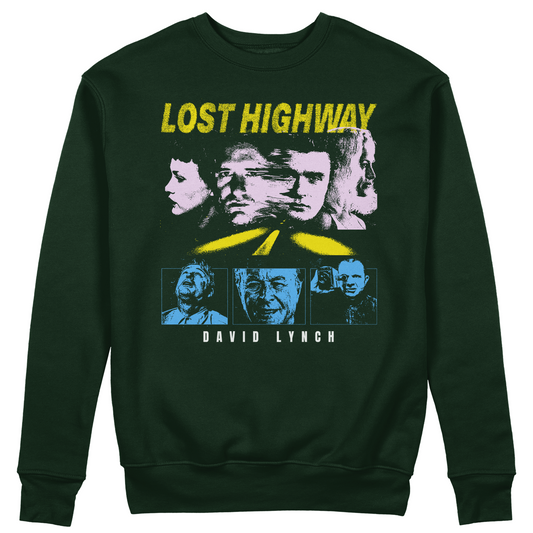 Felpa Girocollo unisex LOST HIGHWAY - grunge version - David Lynch cult film #chooseurcolor