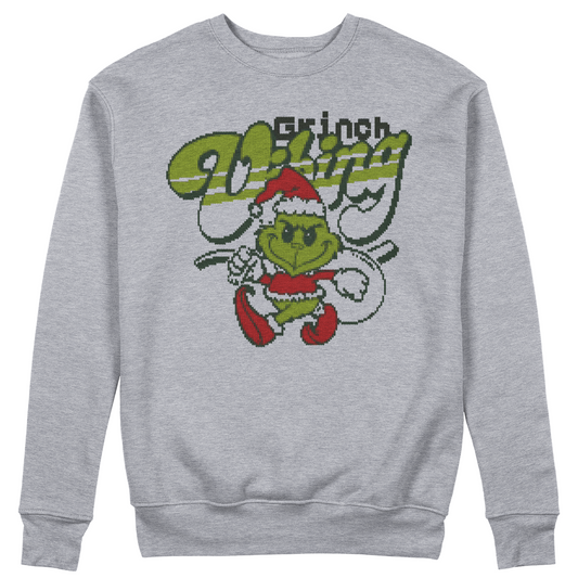 Felpa Girocollo unisex VIBES NATALIZIE - Grinch Vibing - film natale - christmas #chooseurcolor
