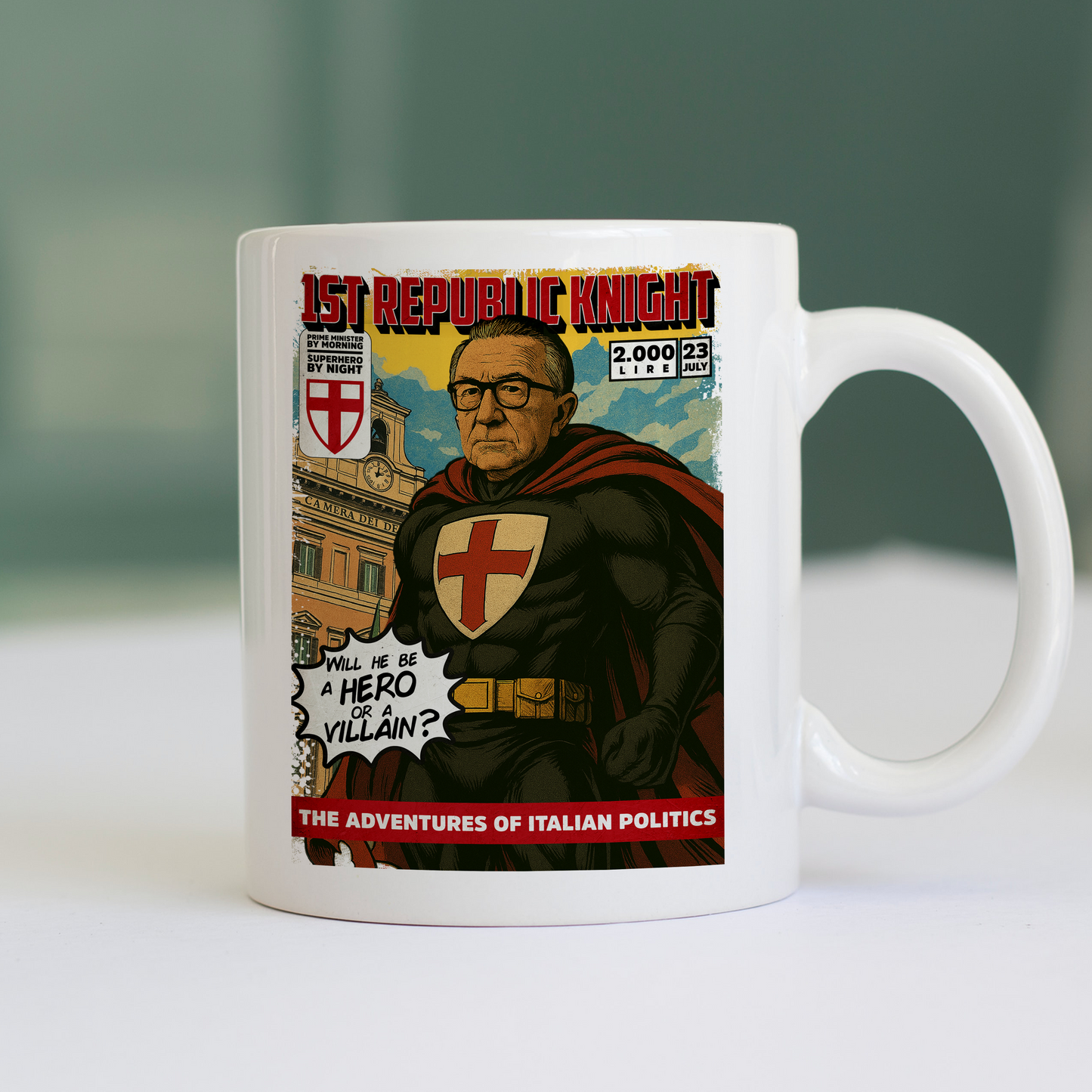 Tazza GIULIO 1ST REPUBLIC KNIGHT - buono o cattivo? Supereroe della prima repubblica #chooseurcolor