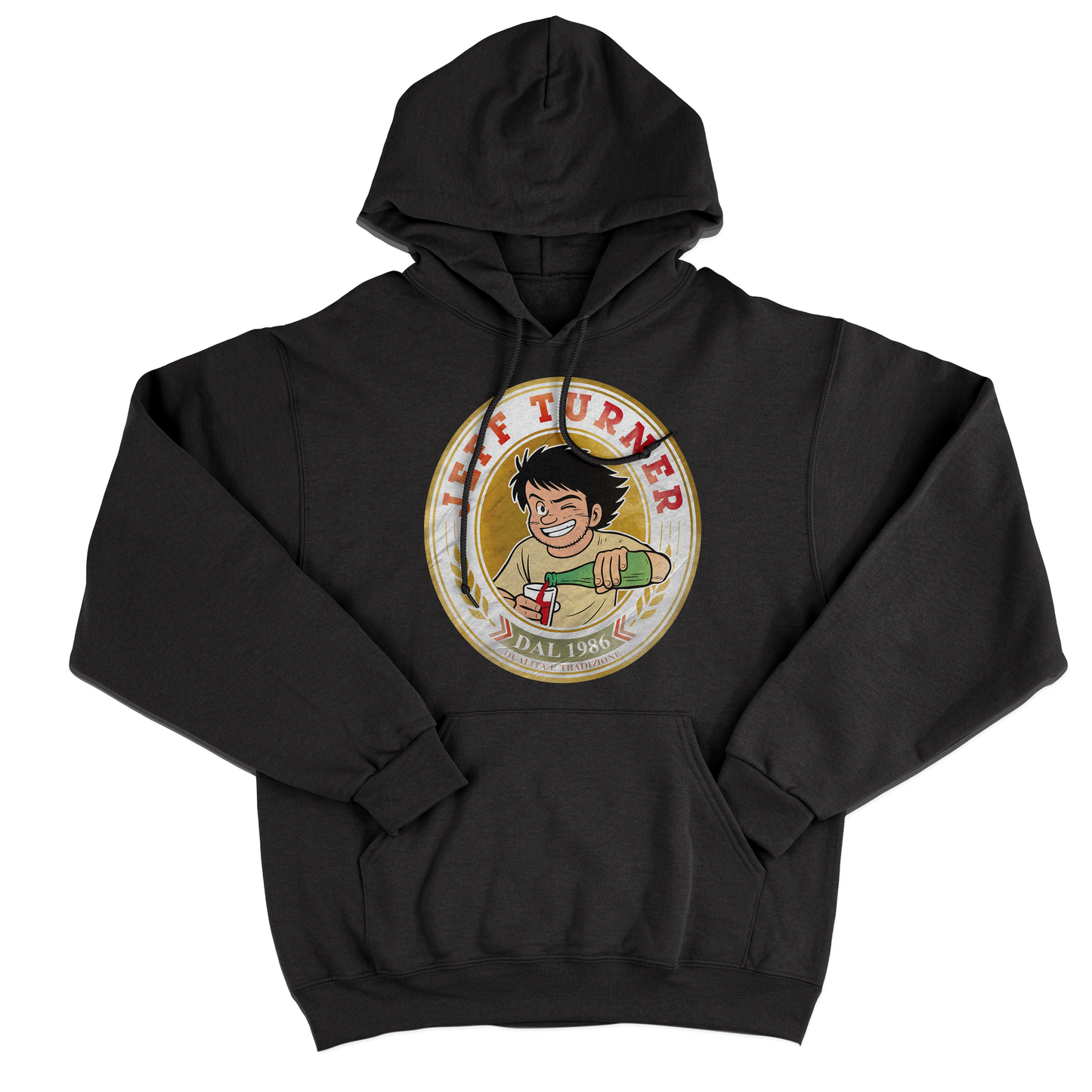 Felpa Cappuccio JEFF TURNER - Tradizione e Qualità dal 1986 - Holly anime e manga #chooseurcolor