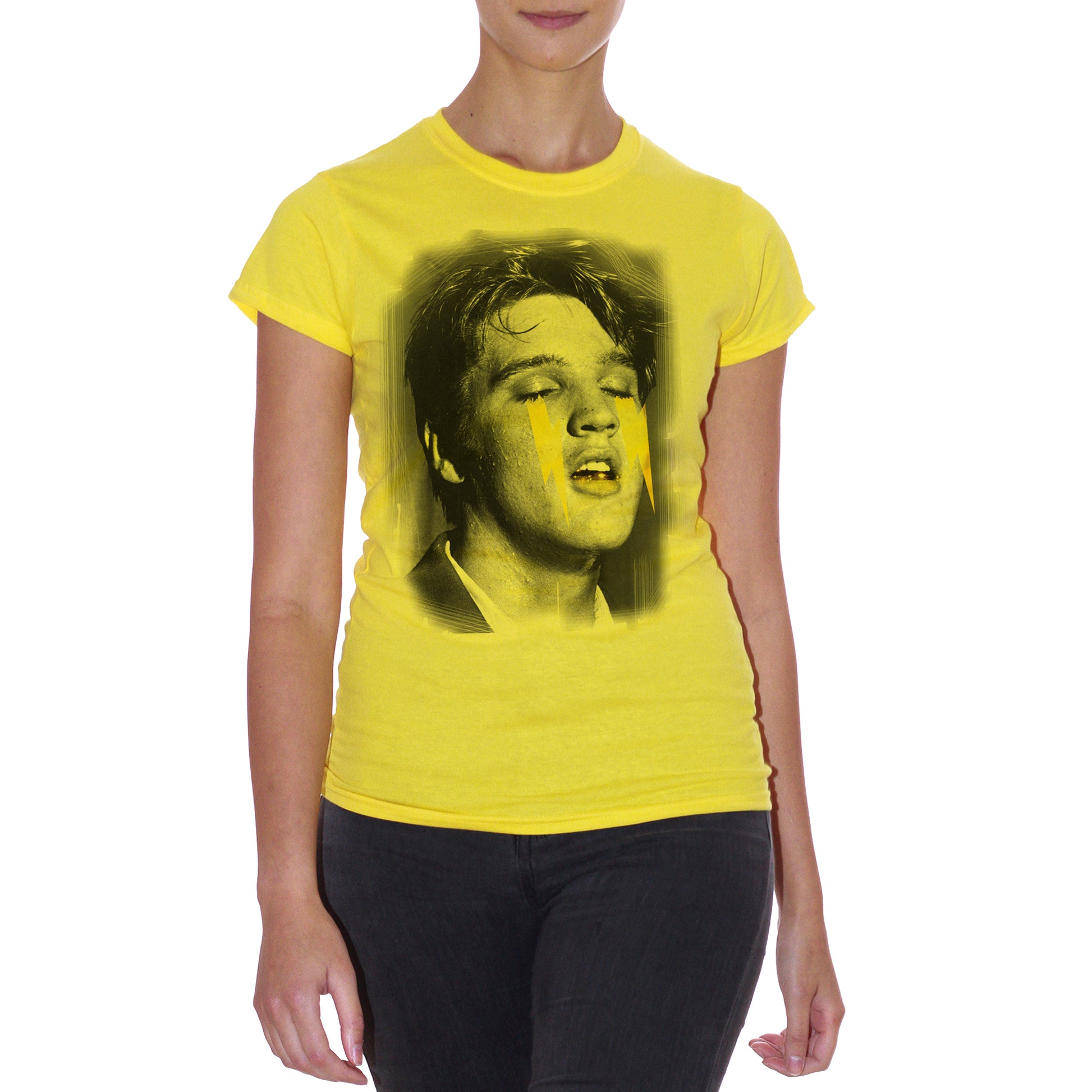 White T-Shirt Elvis Presley Vintage Star Black And White - FAMOSI CucShop