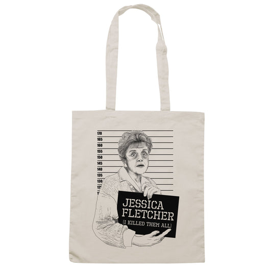Light Gray Borsa Jessica Fletcher Mugshot Killed Them All Signora In Giallo Murder - Sand - FILM CucShop