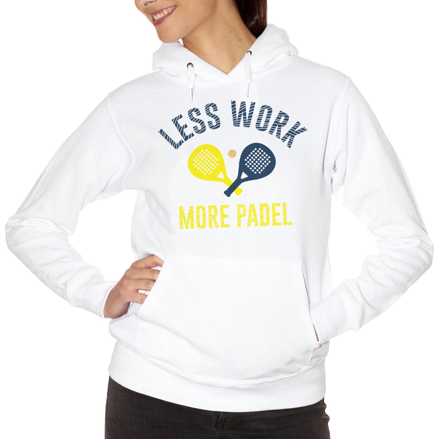 Felpa cappuccio CUC Less Work More Padel - Sport Choose ur Color - CUC chooseurcolor