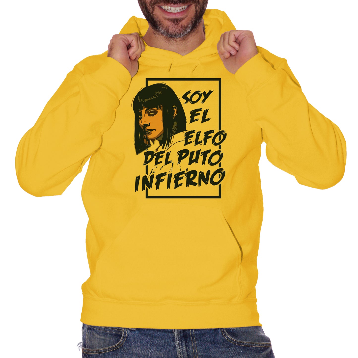 Felpa cappuccio cuc -vis a vis Zulema soy el elfo del puto infierno - serie televisiva - movie - ChooseurColor - CUC chooseurcolor