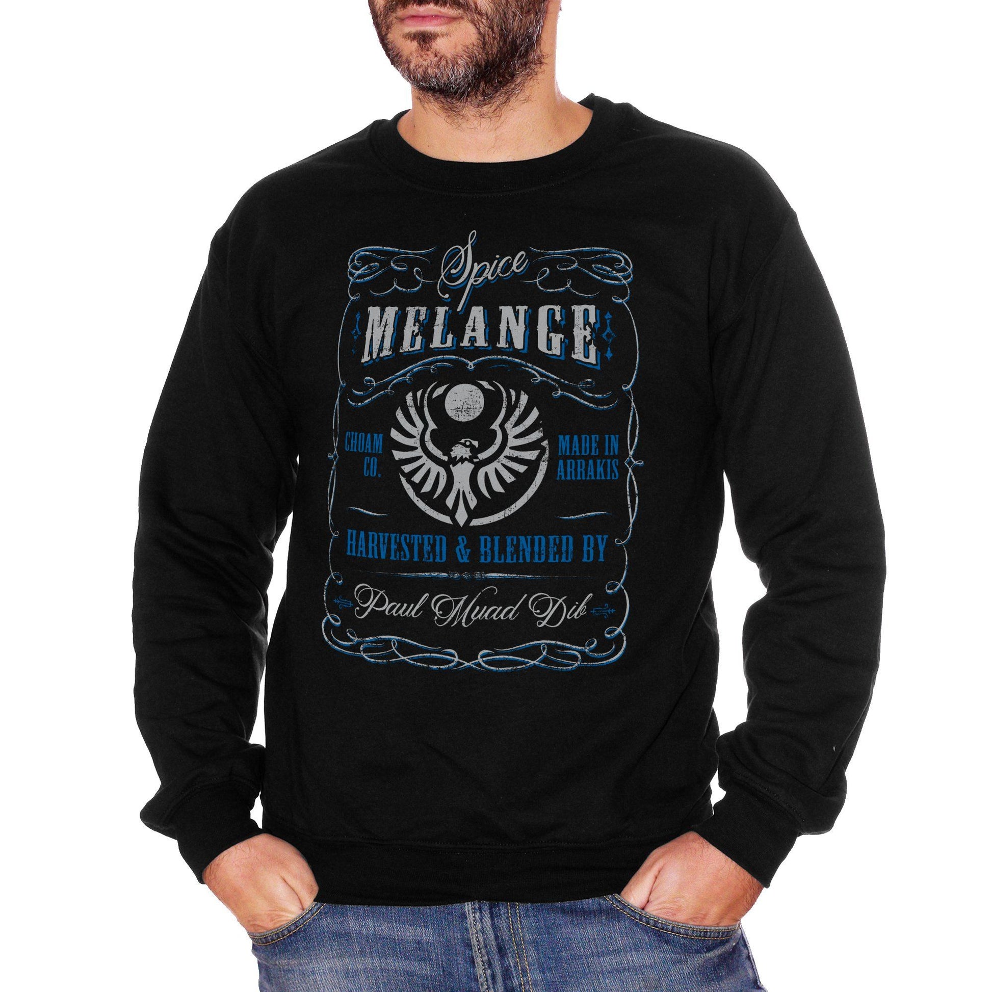 Black Felpa Girocollo Spice Melange Dune Film anni 80 Spezia Melange - Movie Choose ur Color CucShop