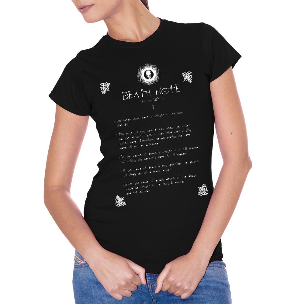 White T-Shirt Death Note  Rules  - CARTOON Choose ur color CucShop