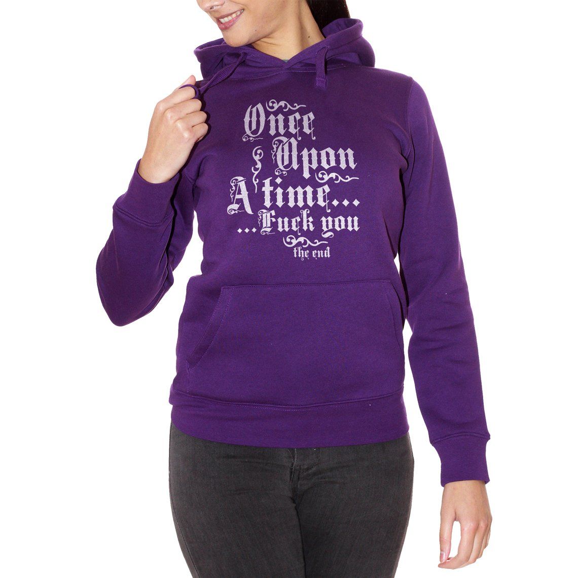 Dark Slate Blue Felpa Once Upone A Time Fk You The End - DIVERTENTE Choose ur color CucShop