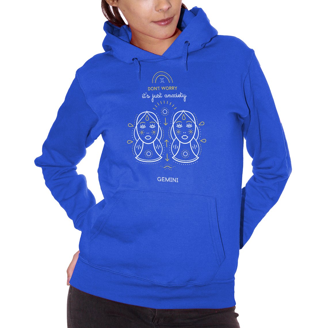 Royal Blue Felpa Zodiac Gemini - DIVERTENTE Choose ur color CucShop