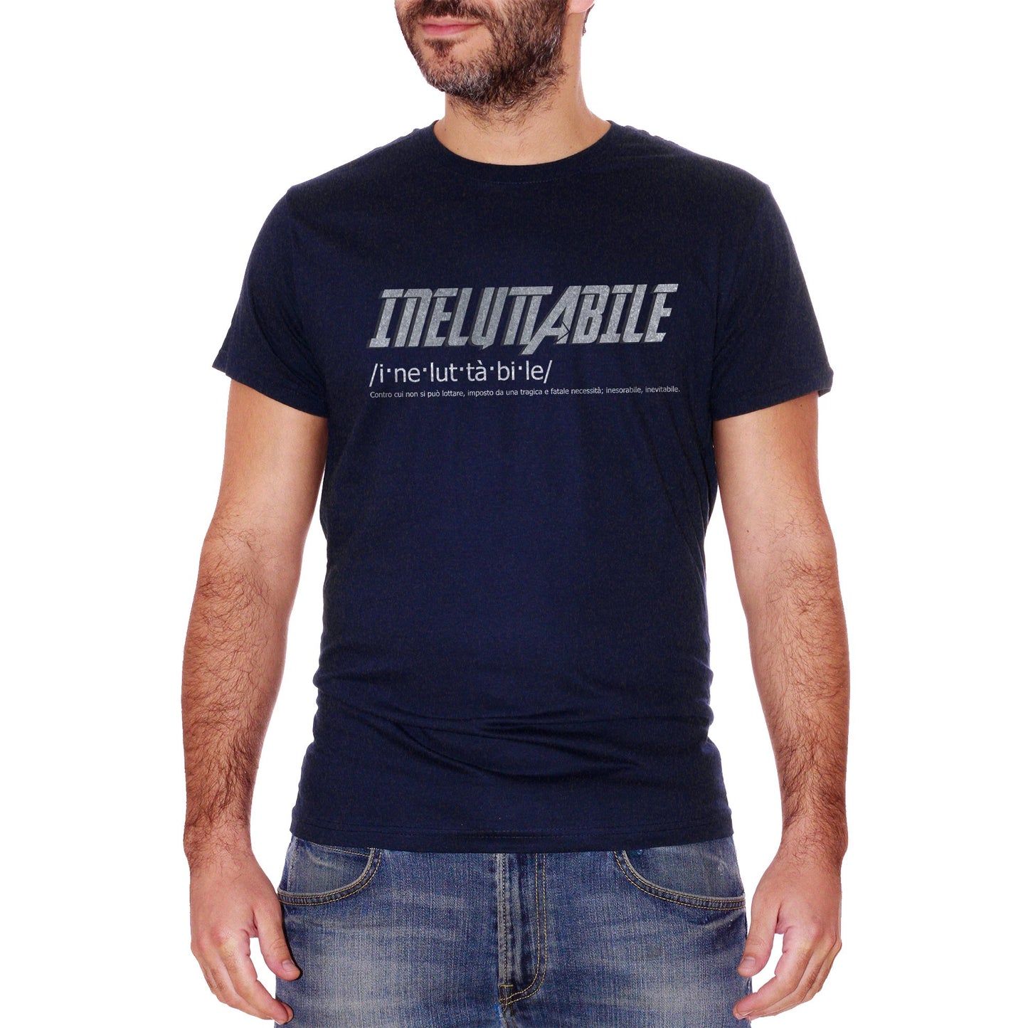 Black T-Shirt  Ineluttabile | Significato Della Parola Detta Da Thanos Nel Film Dei Vendicatori Endgame | Fumetti Comics - FILM CucShop