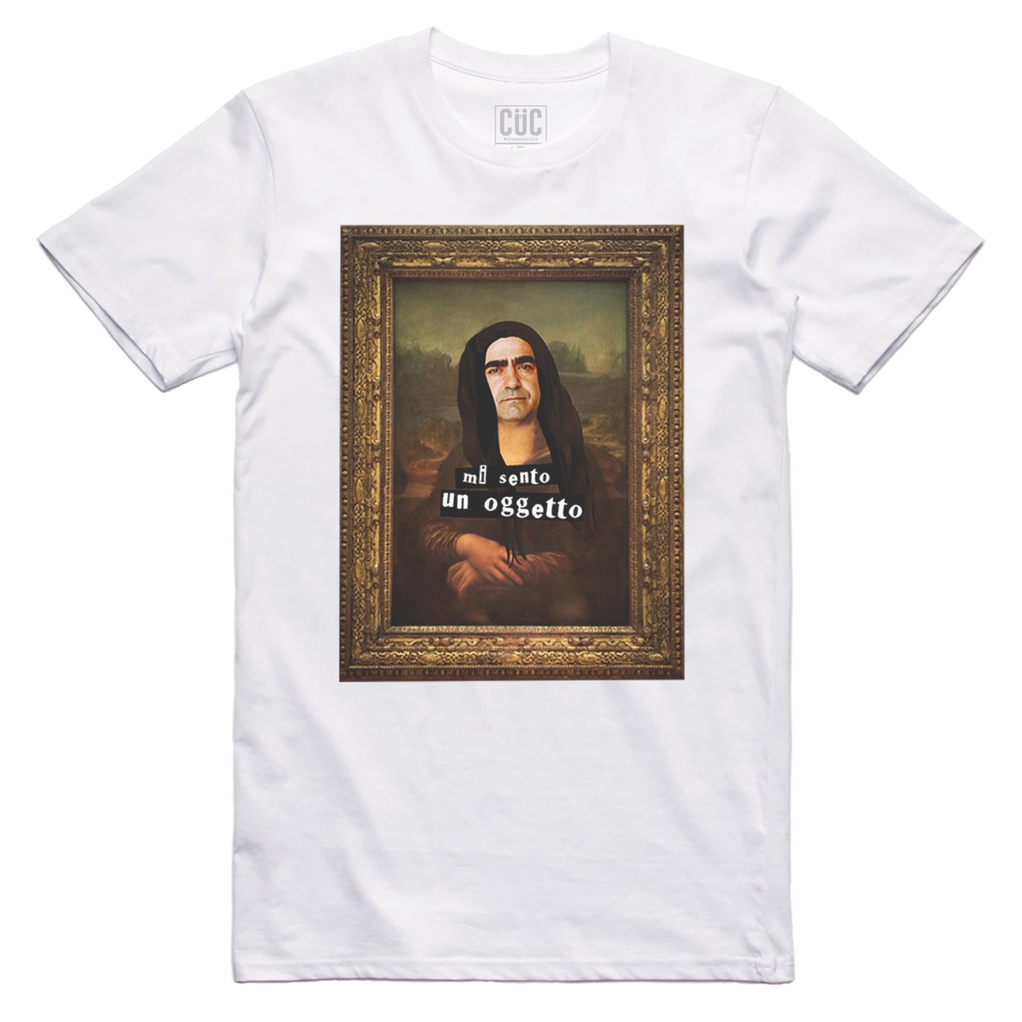T-Shirt Mi sento un oggetto - Elio versione Gioconda LoL - MUSIC Choose ur color - CUC chooseurcolor