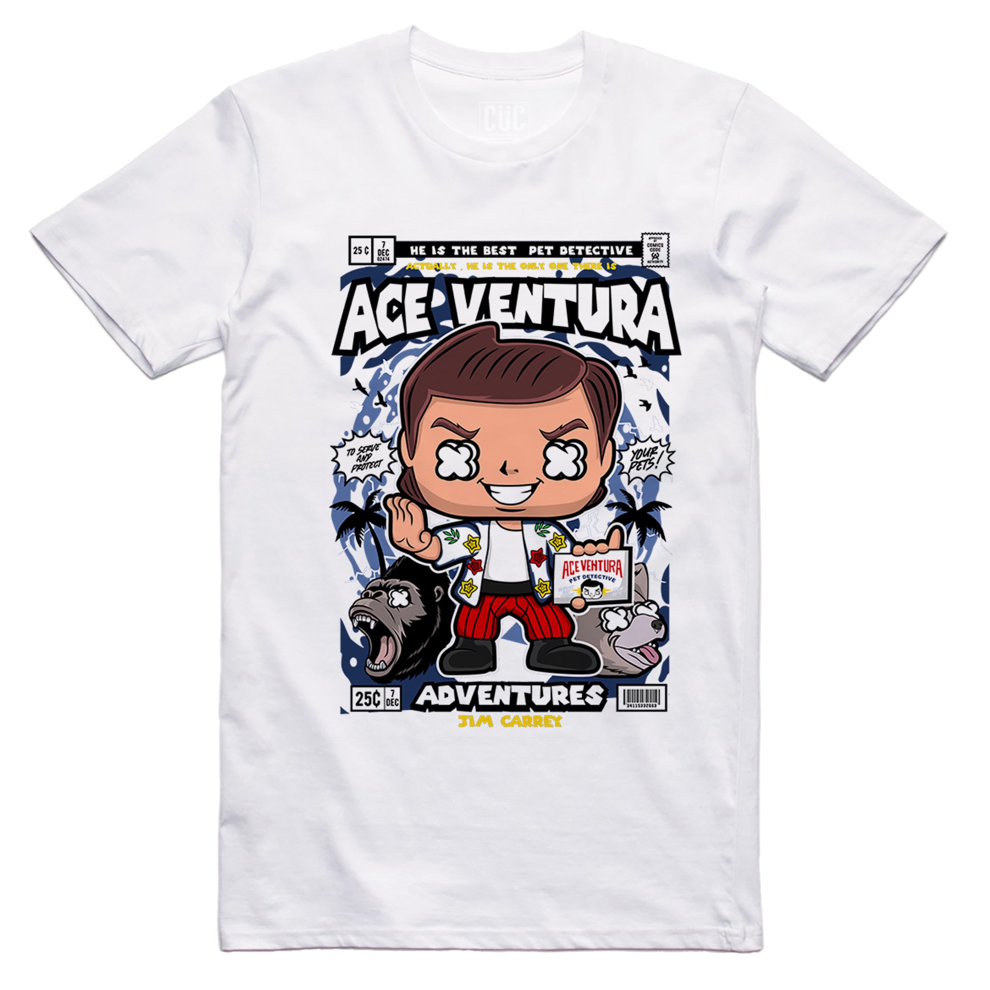 CUC T-Shirt Movie Pop Style - Ace Ventura film anni 90 cartoon - #chooseurcolor - CUC chooseurcolor